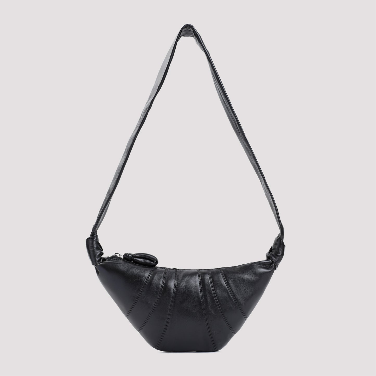 leather croissant zip bag-image-1