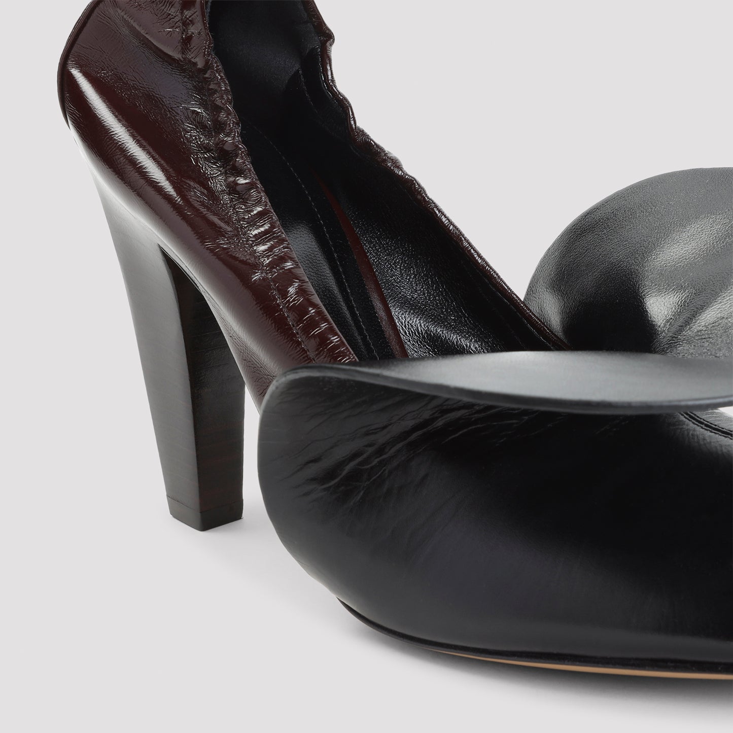 Black Oxblood Calf Leather Stopper 100 Pump