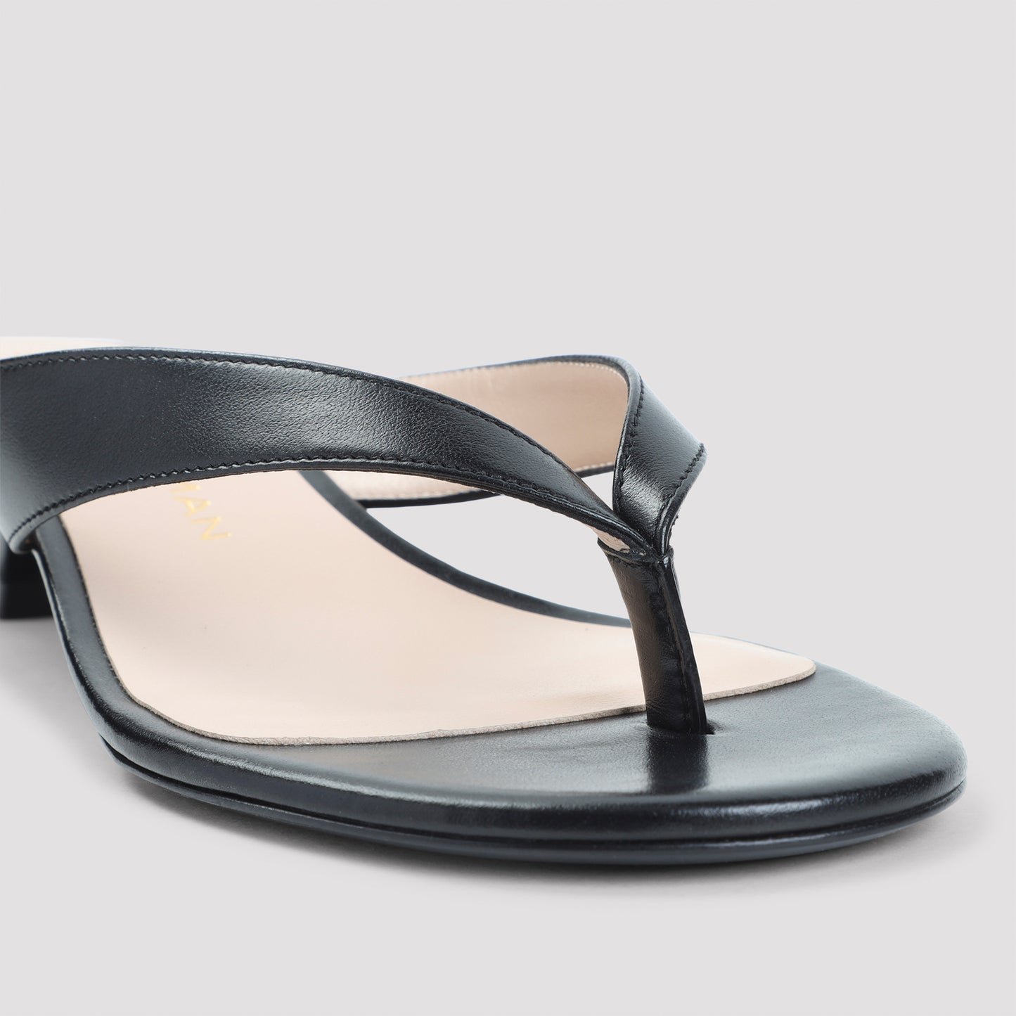 Black Calf Leather Rio Sleek 35 Sandals