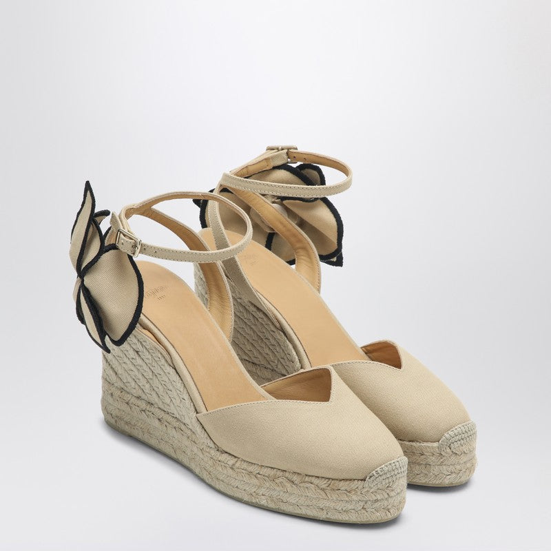 Expadrillas Coco 105 Sand Color With Flower