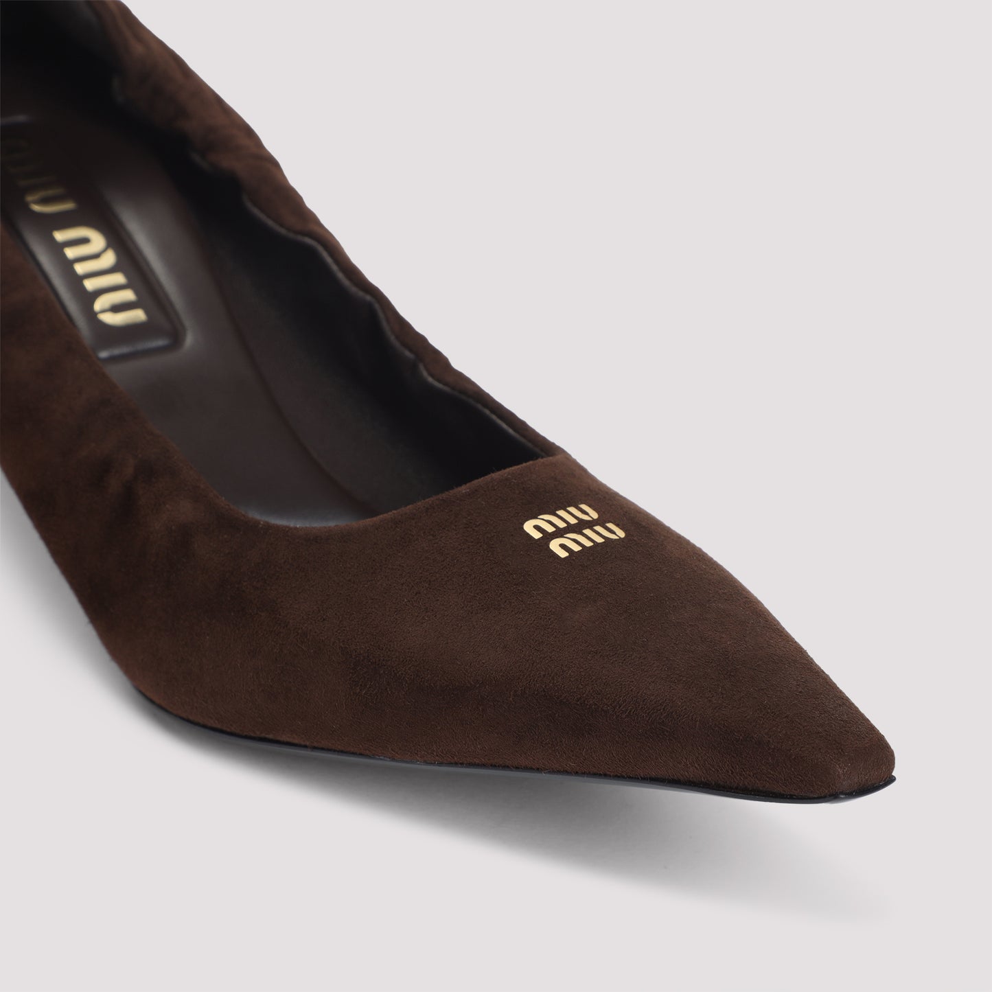 Brown Lamb Leather Pumps