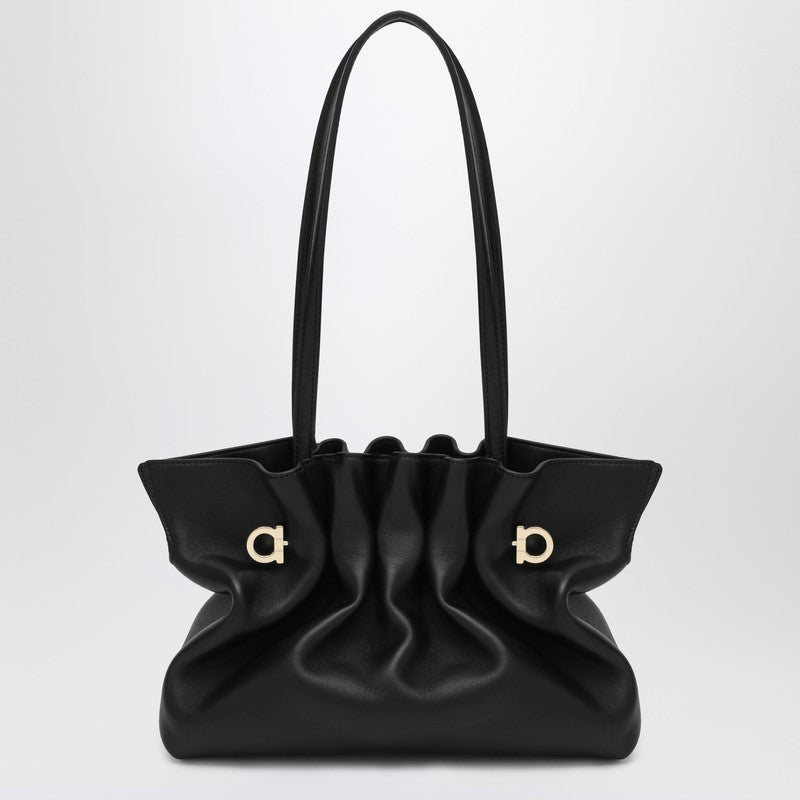 Soft-Bag Small Black Leather