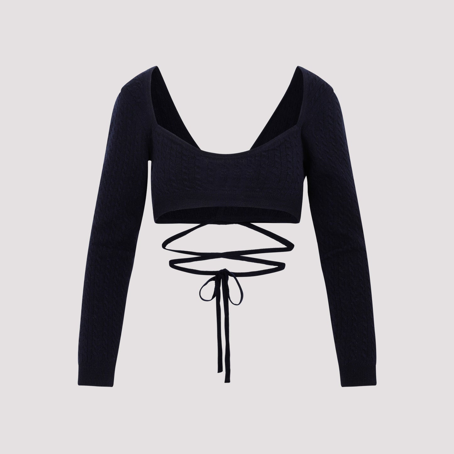 wrap knitted top-image-1