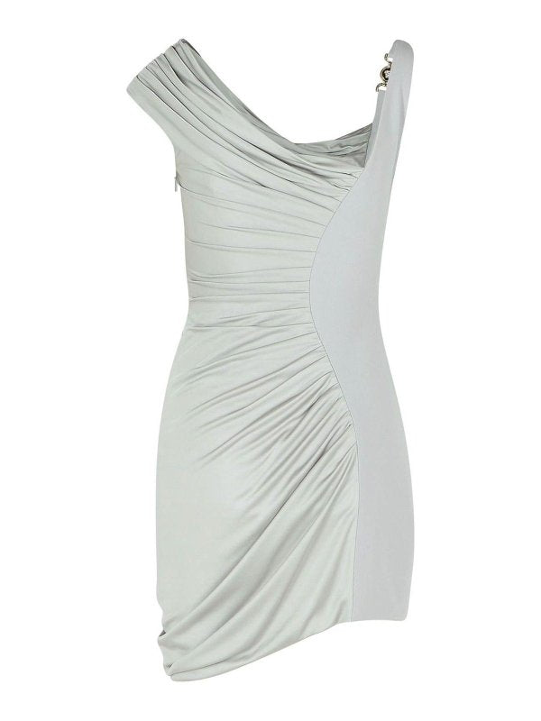 DRAPED ONE SHOULDER MINI DRESS