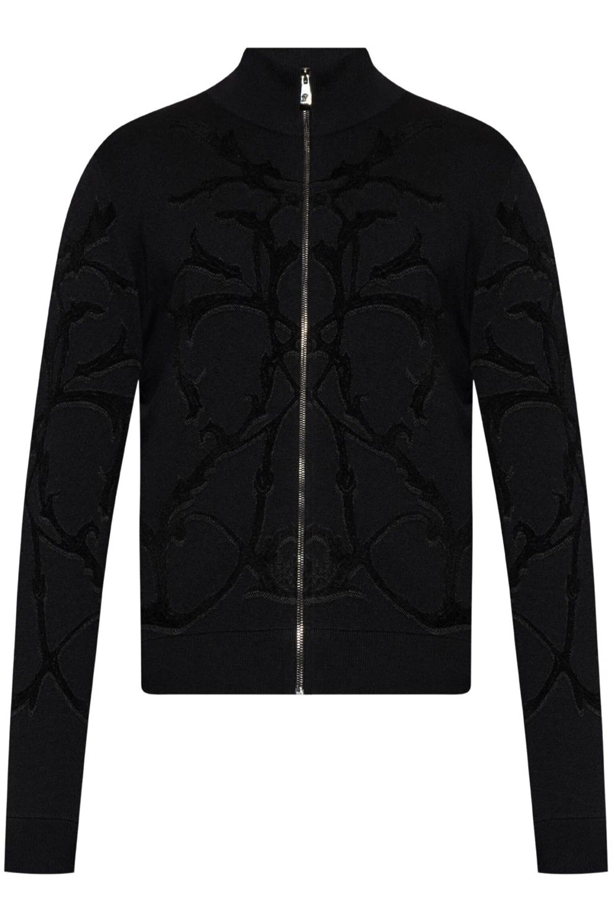 Long-Sleeved Zipped Cardigan