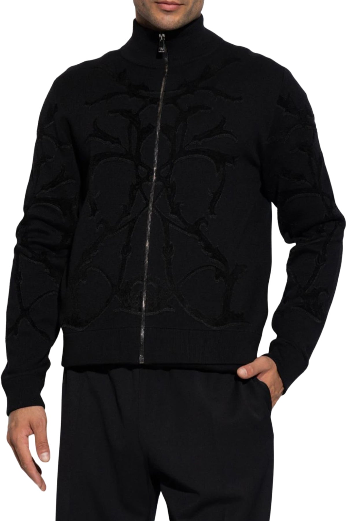Long-Sleeved Zipped Cardigan