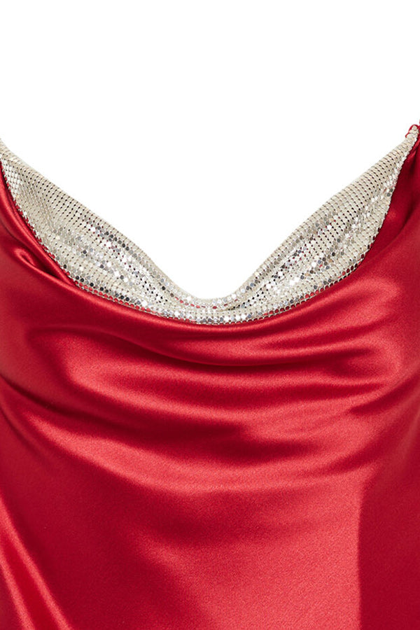 METAL MESH SLIP GOWN