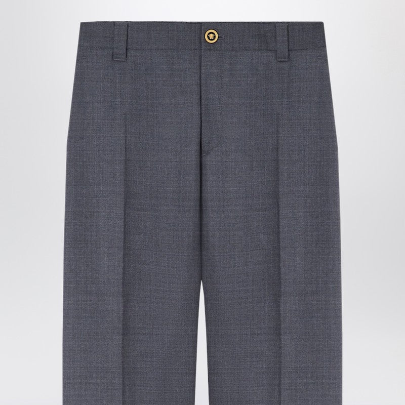 Anthracite grey wool jogger trousers