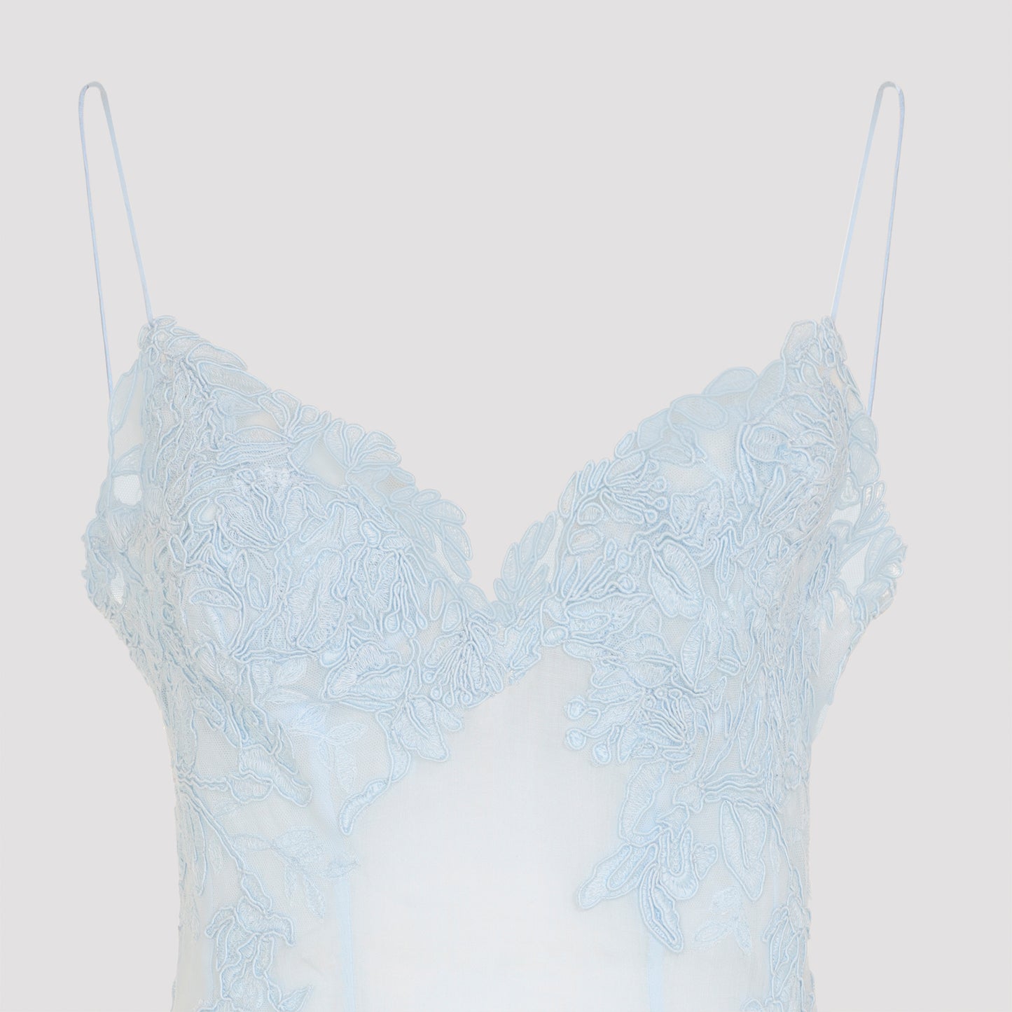 Light Blue Ramie Long Dress