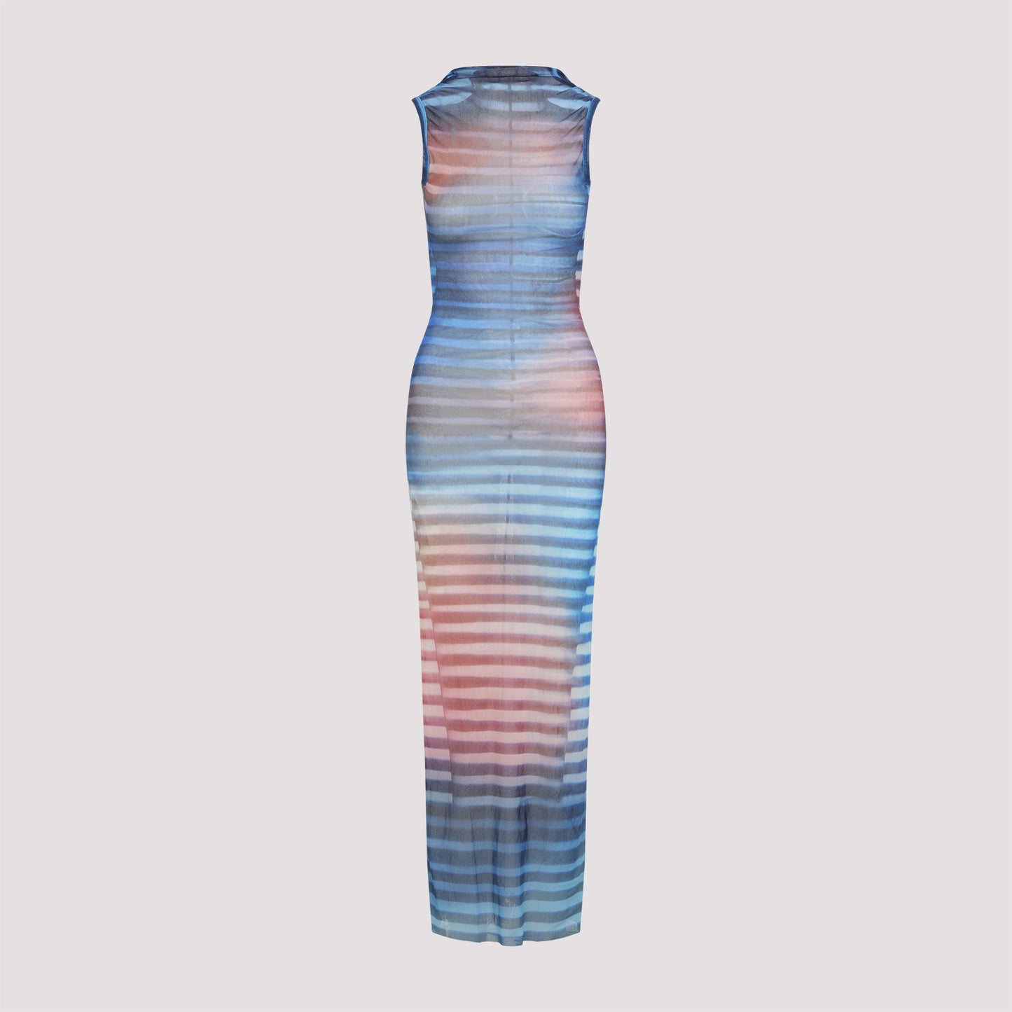 mesh printed "air" long dress-image-3