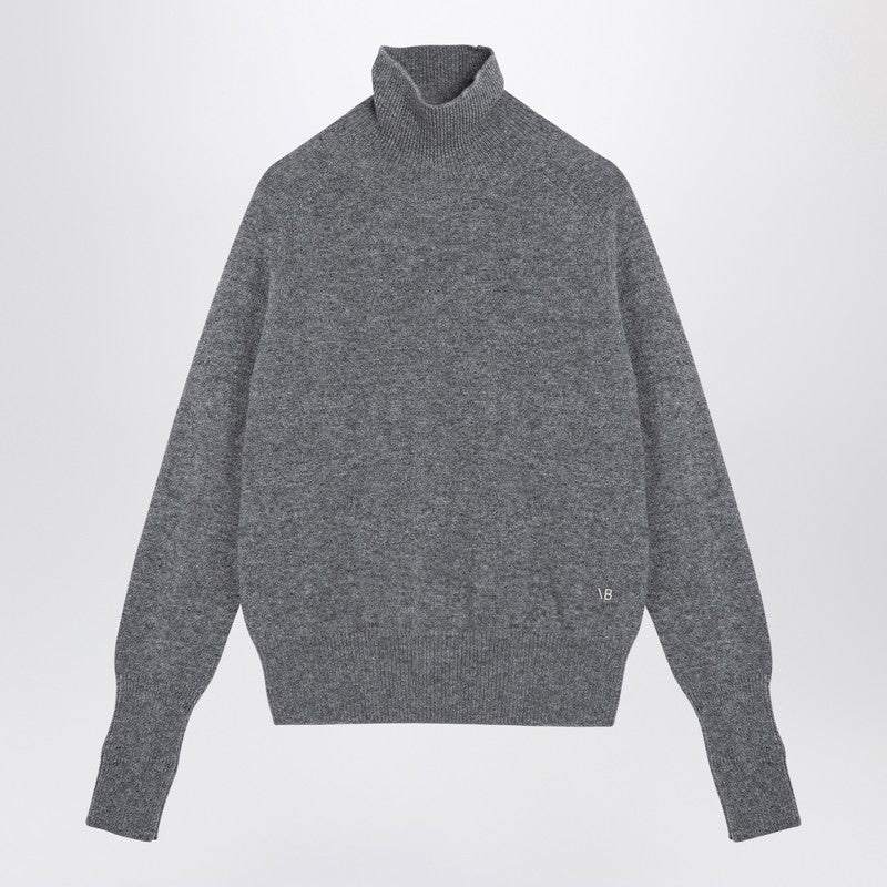 Grey Wool Turtleneck Sweater