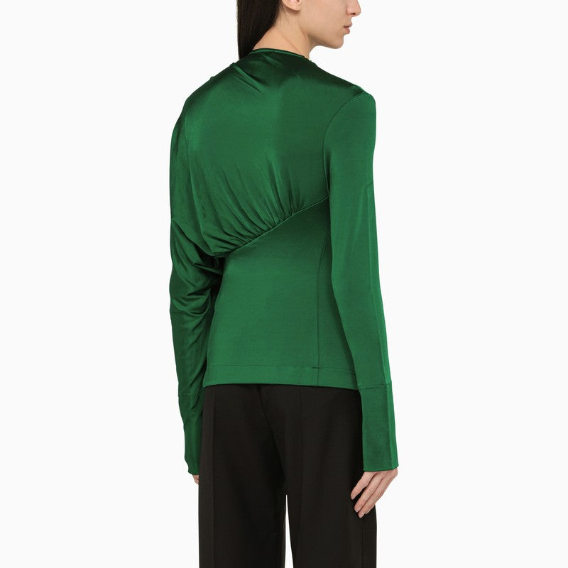 Emerald green viscose sweater