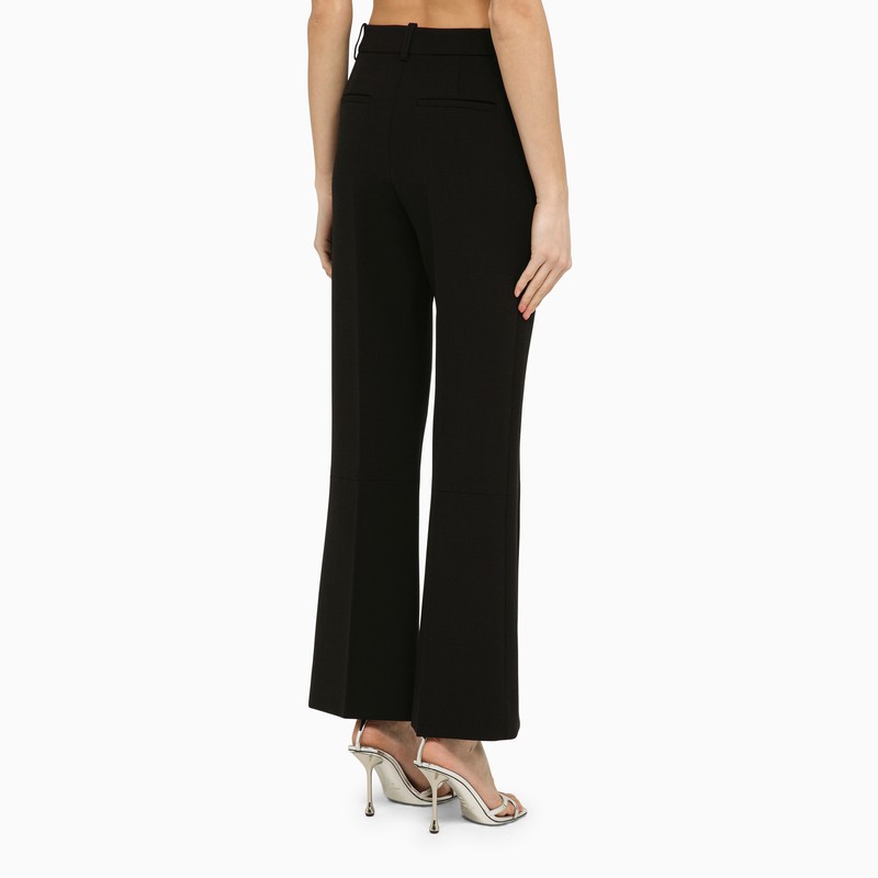 Classic black wool-blend trousers