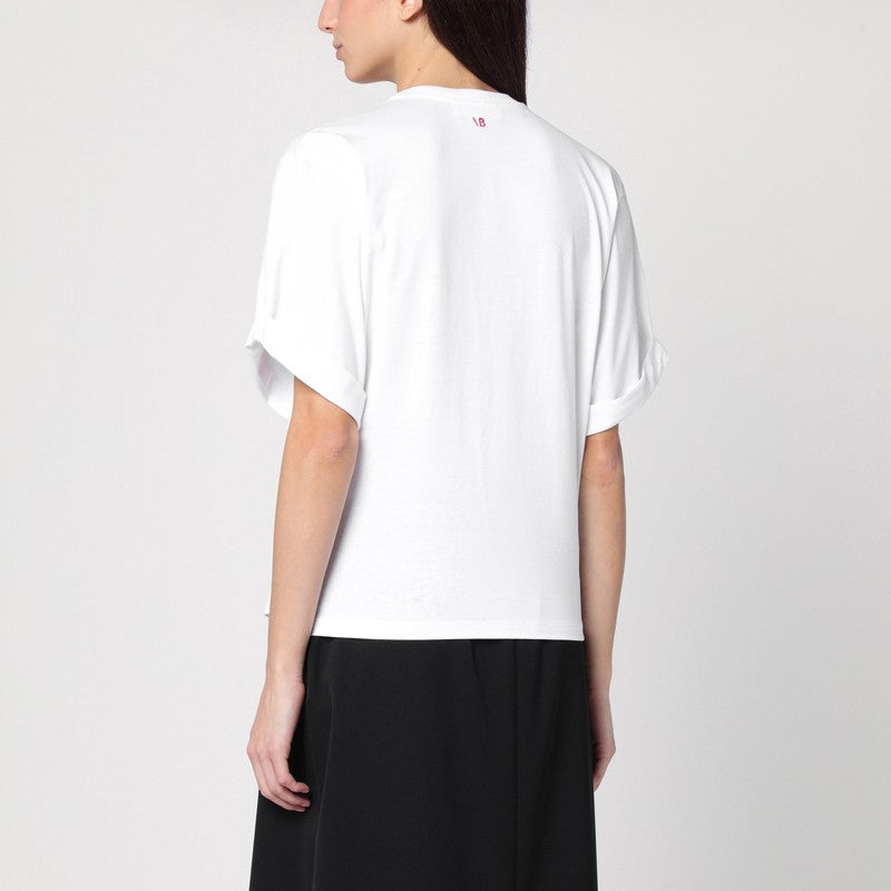 White T-shirt With Ruffles