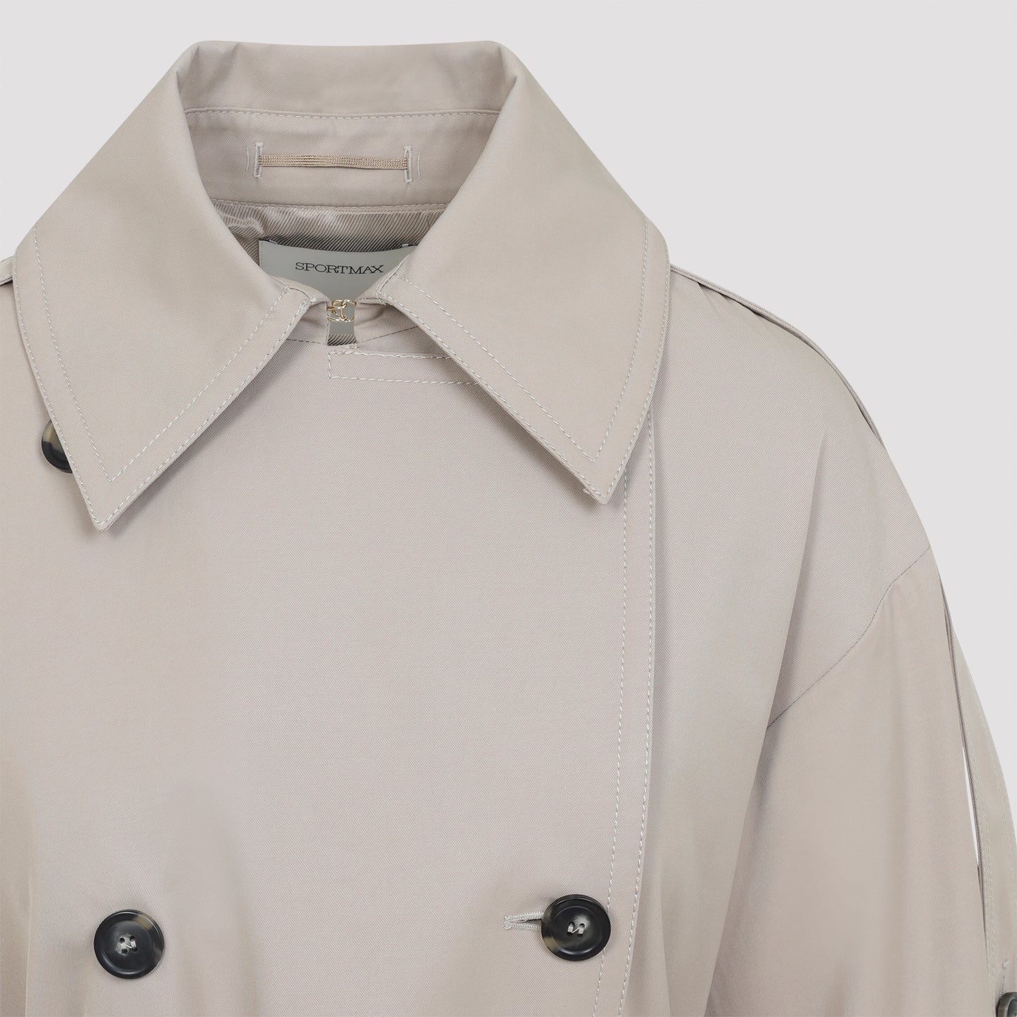 Beige Gocce Polyester Trench