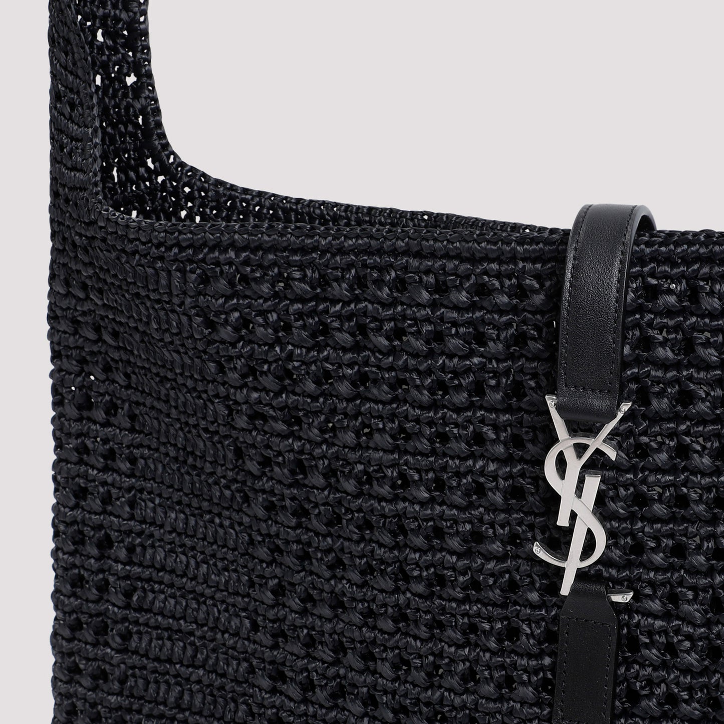 Black Raffia Hobo Bag