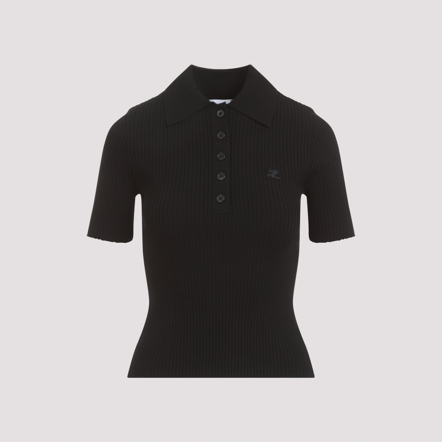 signature ribbed knit polo-image-1