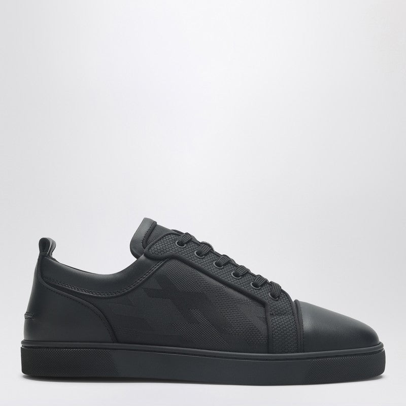 Black Leather Sneaker Louis Junior