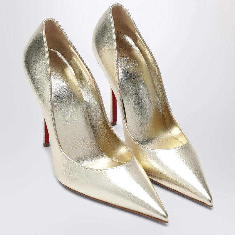 Miss Z pumps in silver laminated nappa leather