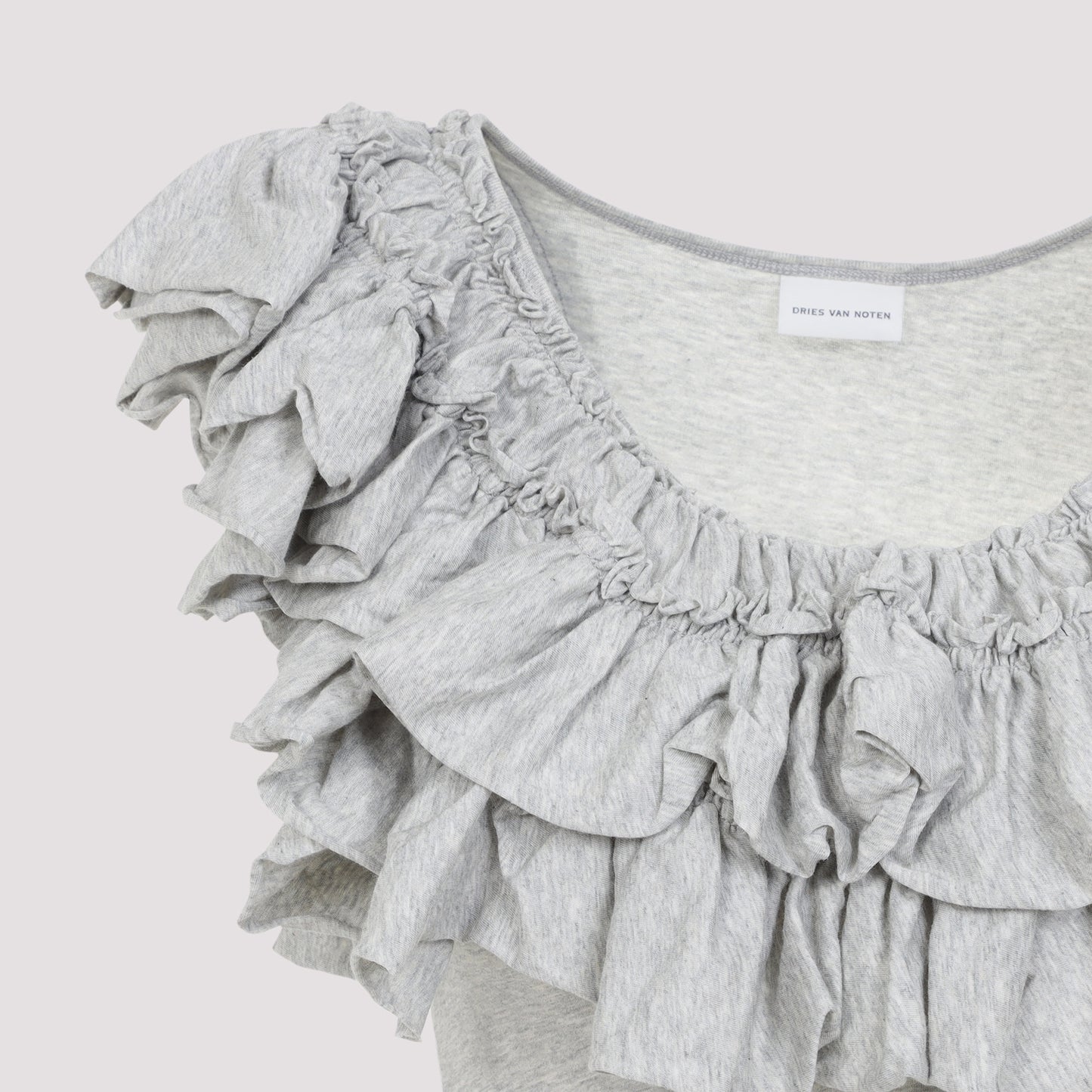 Grey Melange Cotton Humza Tank Top