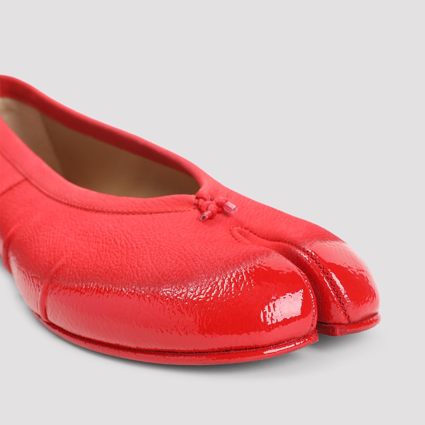Siren Red Calf Leather Tabi New Ballerina