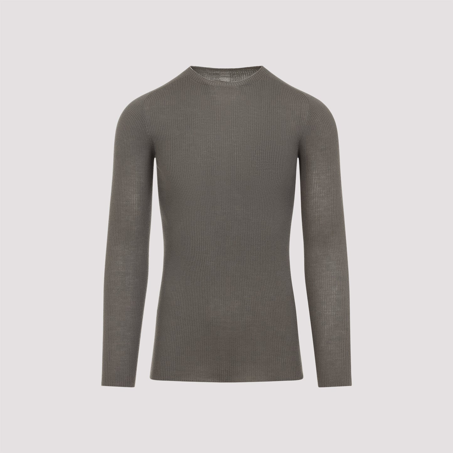 ribbed round neck pullover-image-1