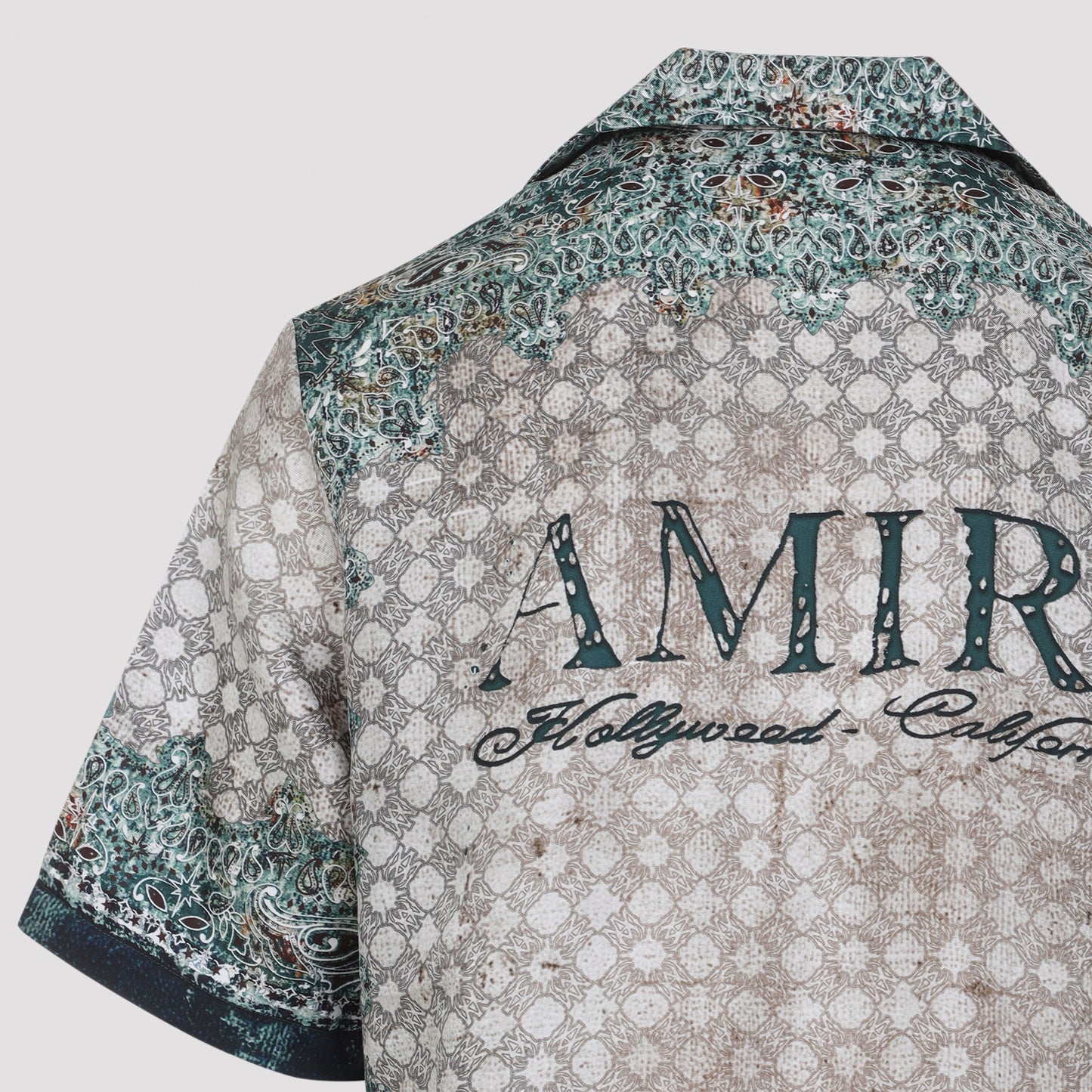 Multicolor Bandana Bowling Silk Shirt