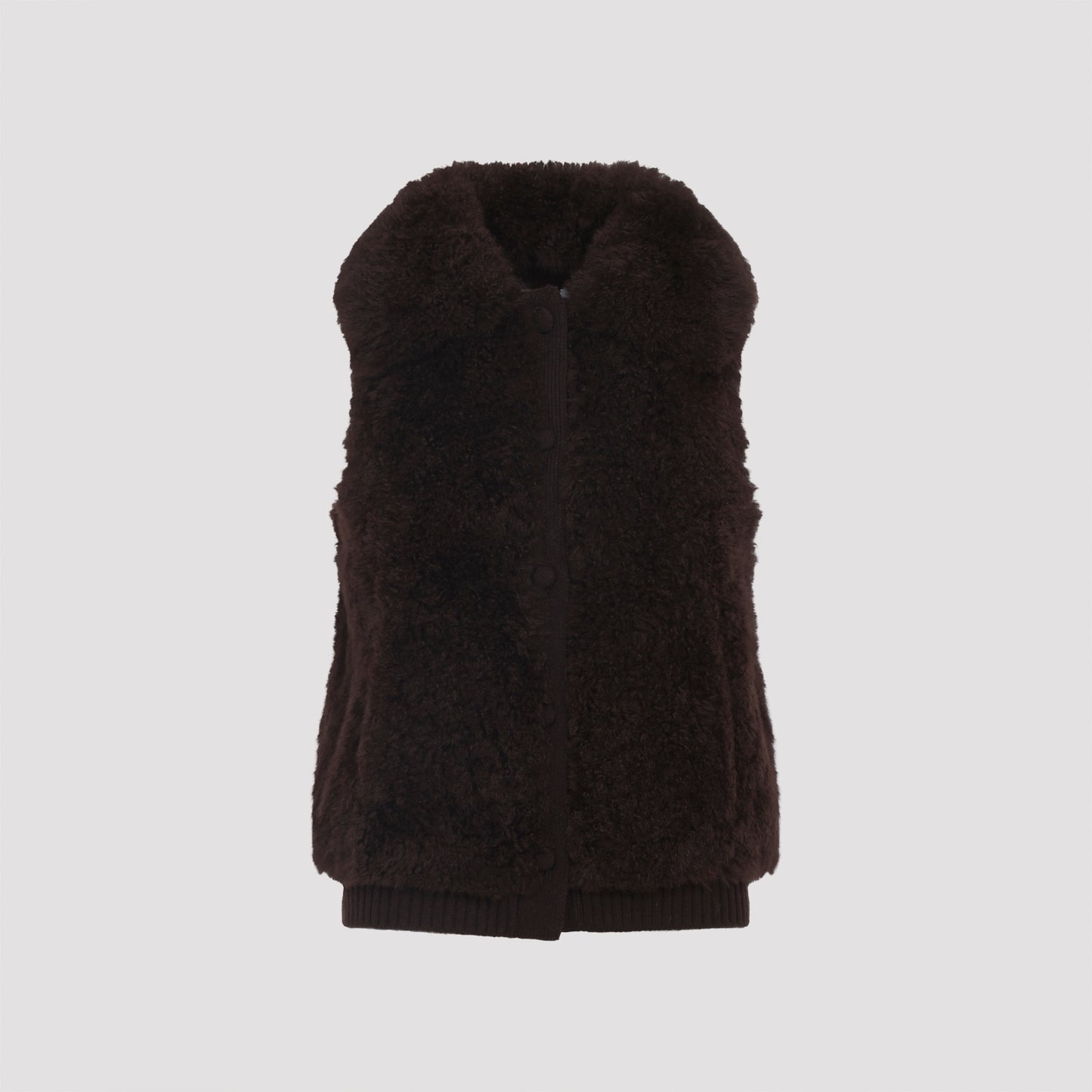 lamb hair gilet-image-1