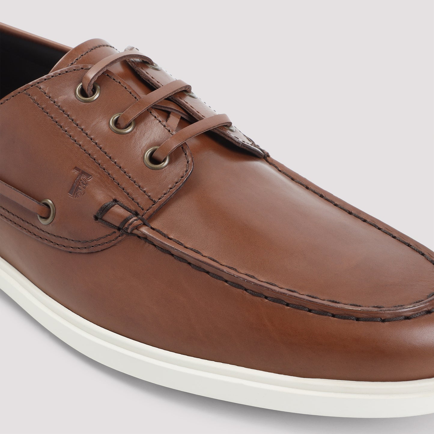 Teak Brown Leather Boat Loafer