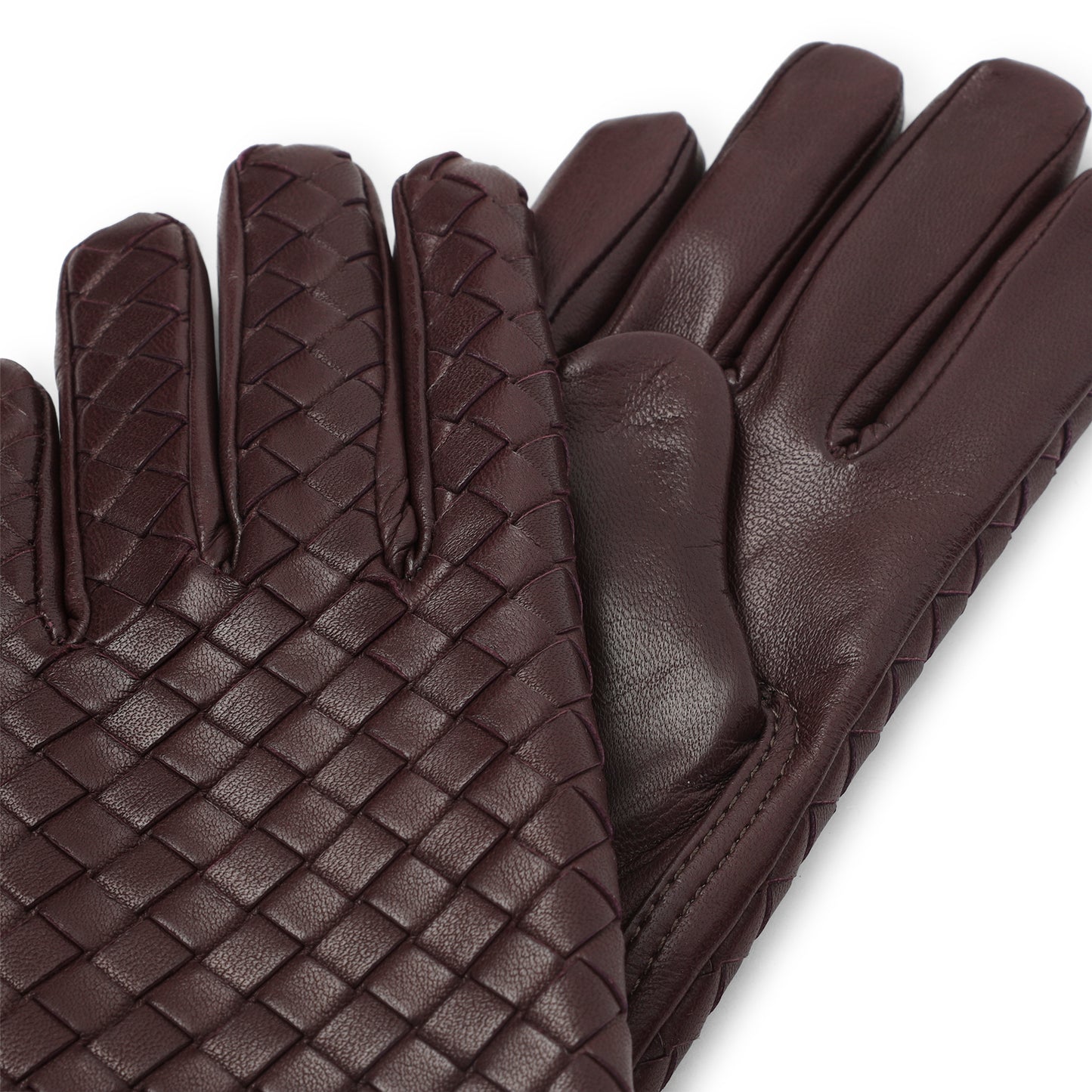 Jam Intrecciato Leather Gloves