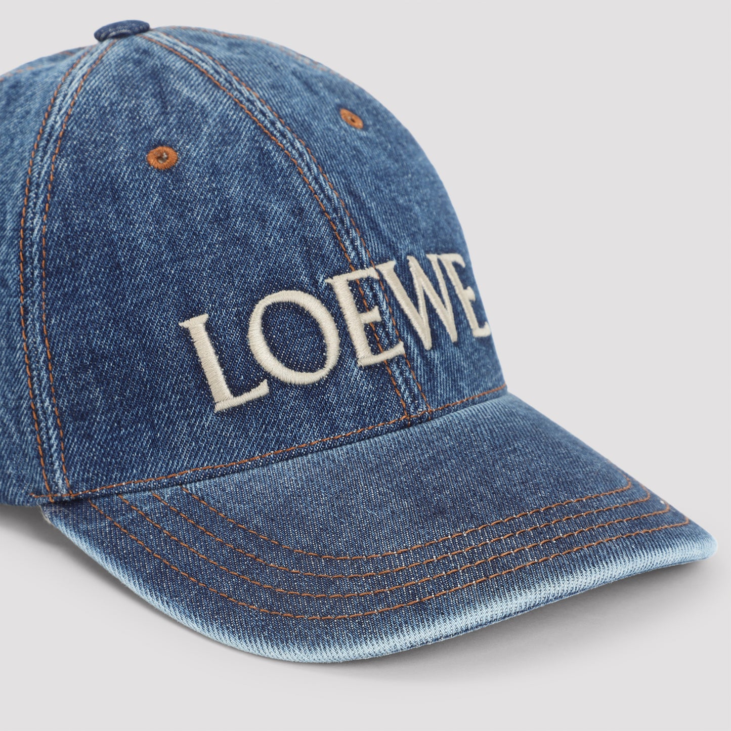 Denim Blue Cotton Denim Cap