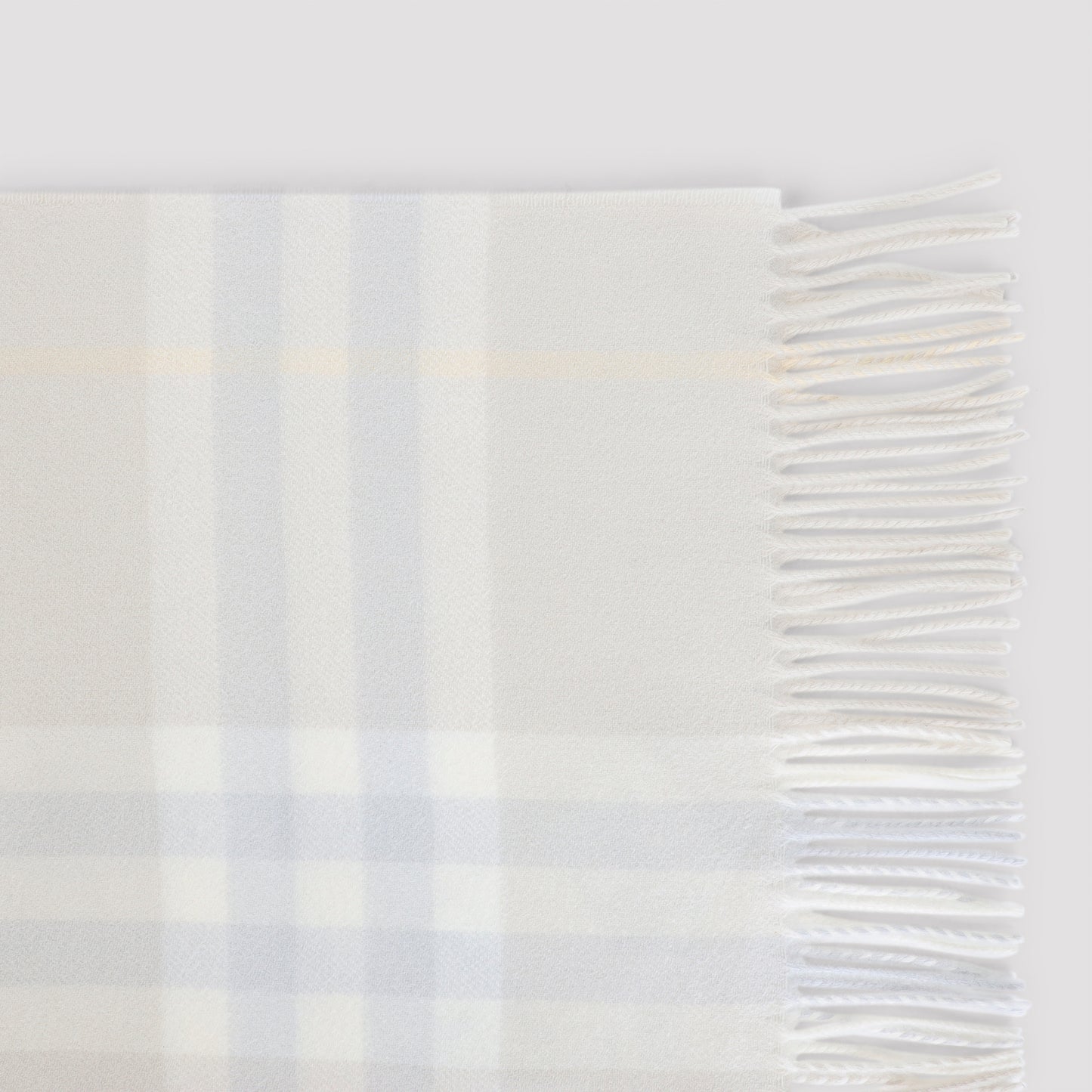 Smoke Grey Cashmere Giant Check Scarf