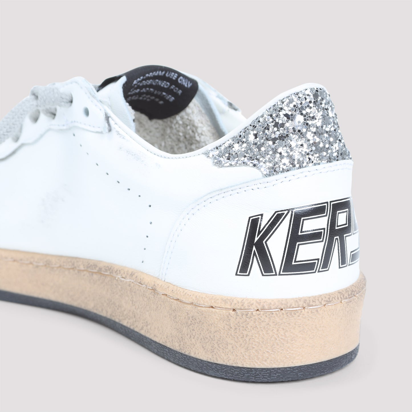White Ovine Leather Ballstar Sneakers