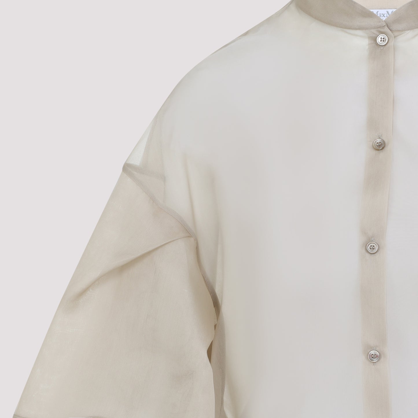 Beige Organza Silk Cape