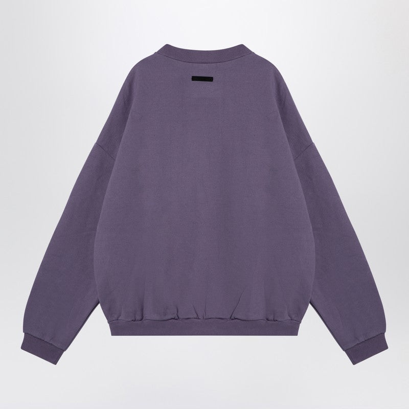 Lavender Coloured Sweatshirt With Embroidered Logo