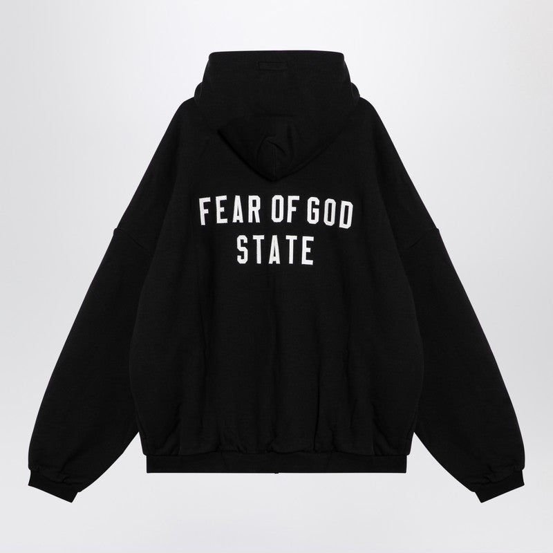 Black Zip Sweatshirt With Logo