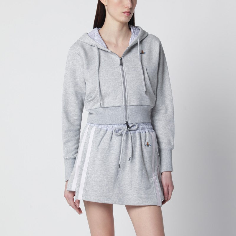 Grey cropped sweatshirt with Orb logo