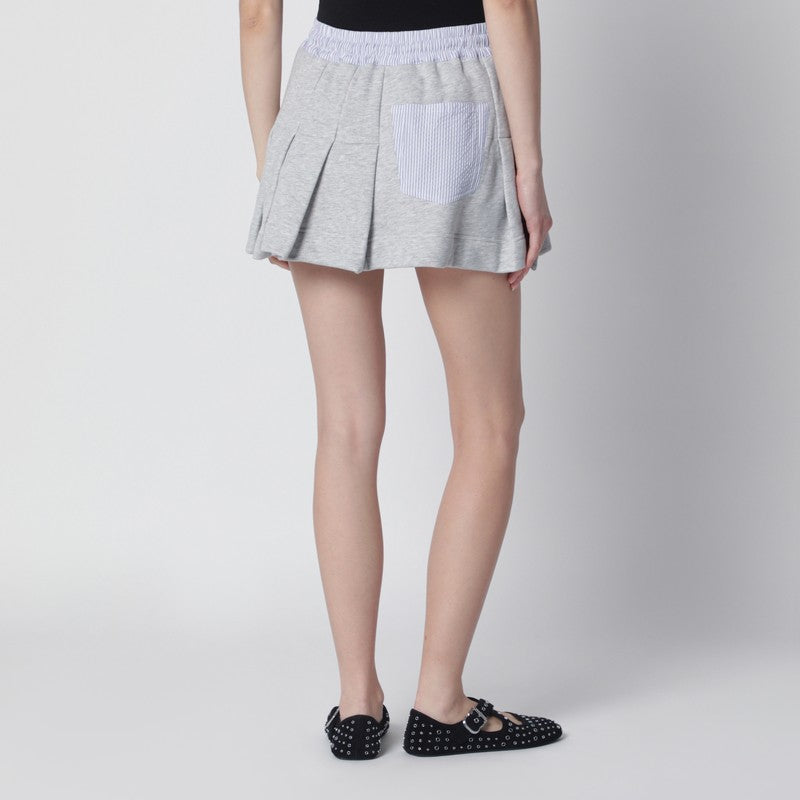 Grey mini skirt with Orb logo