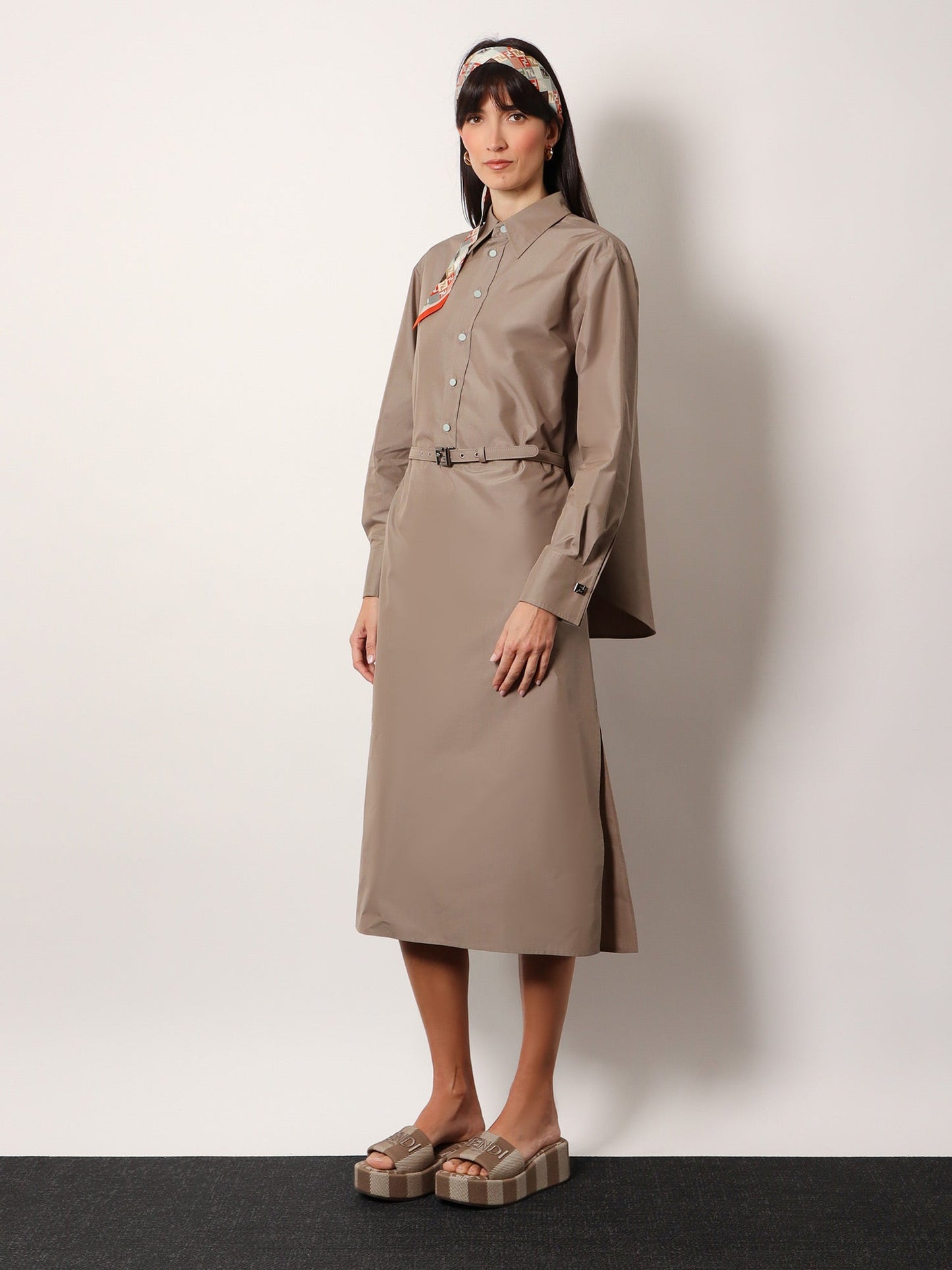 fendi-cotton-and-silk-chemisiere-dress