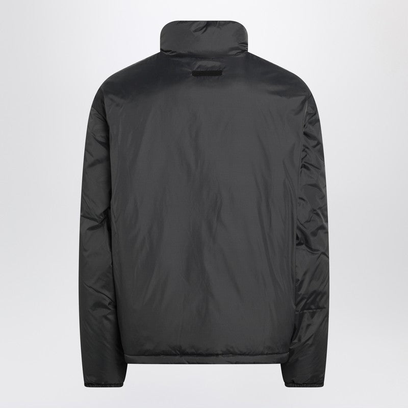 Grey padded ripstop nylon jacket
