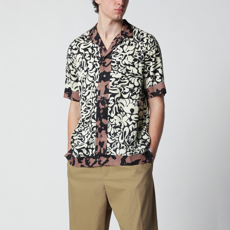 Shirt with Graphic Squiggle print
