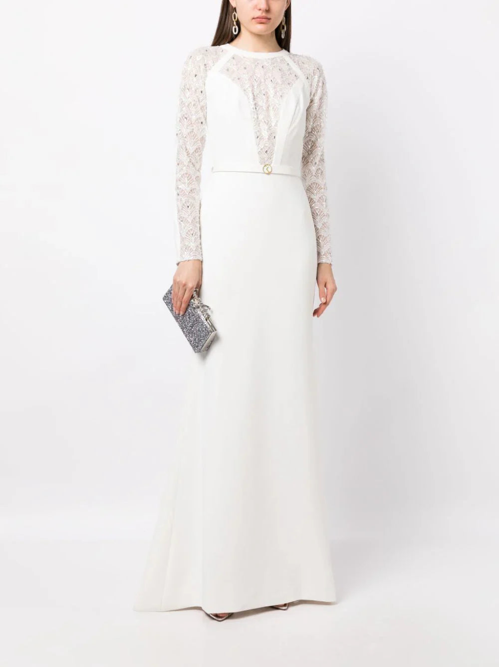 beaded long crepe dress-rtwss23-37offwhite46