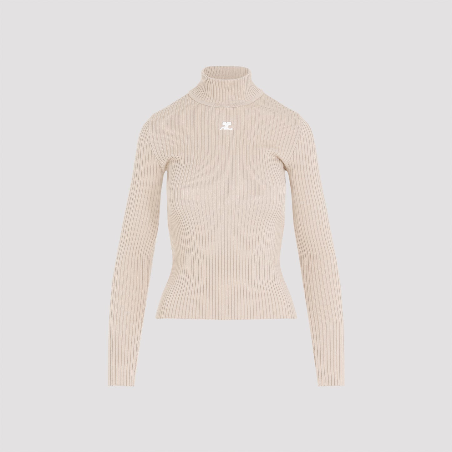 courrèges roll neck ribbed jumper-image-3