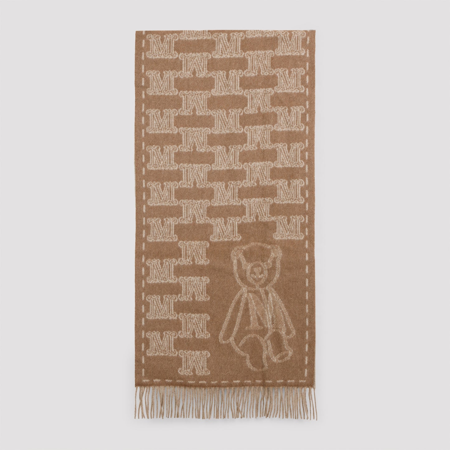 wsteddycamel logo teddy scarf-image-1