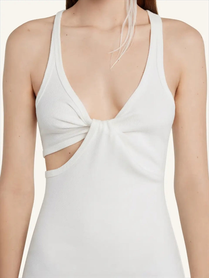 TWIST 90S RIB DRESS