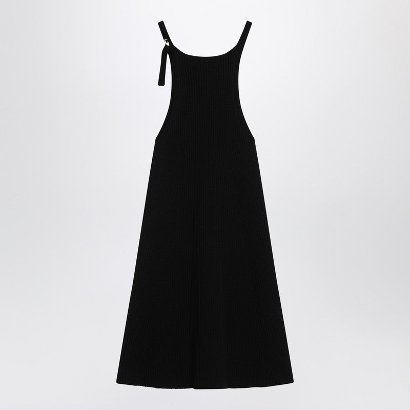 Black Ribbed Mini Dress