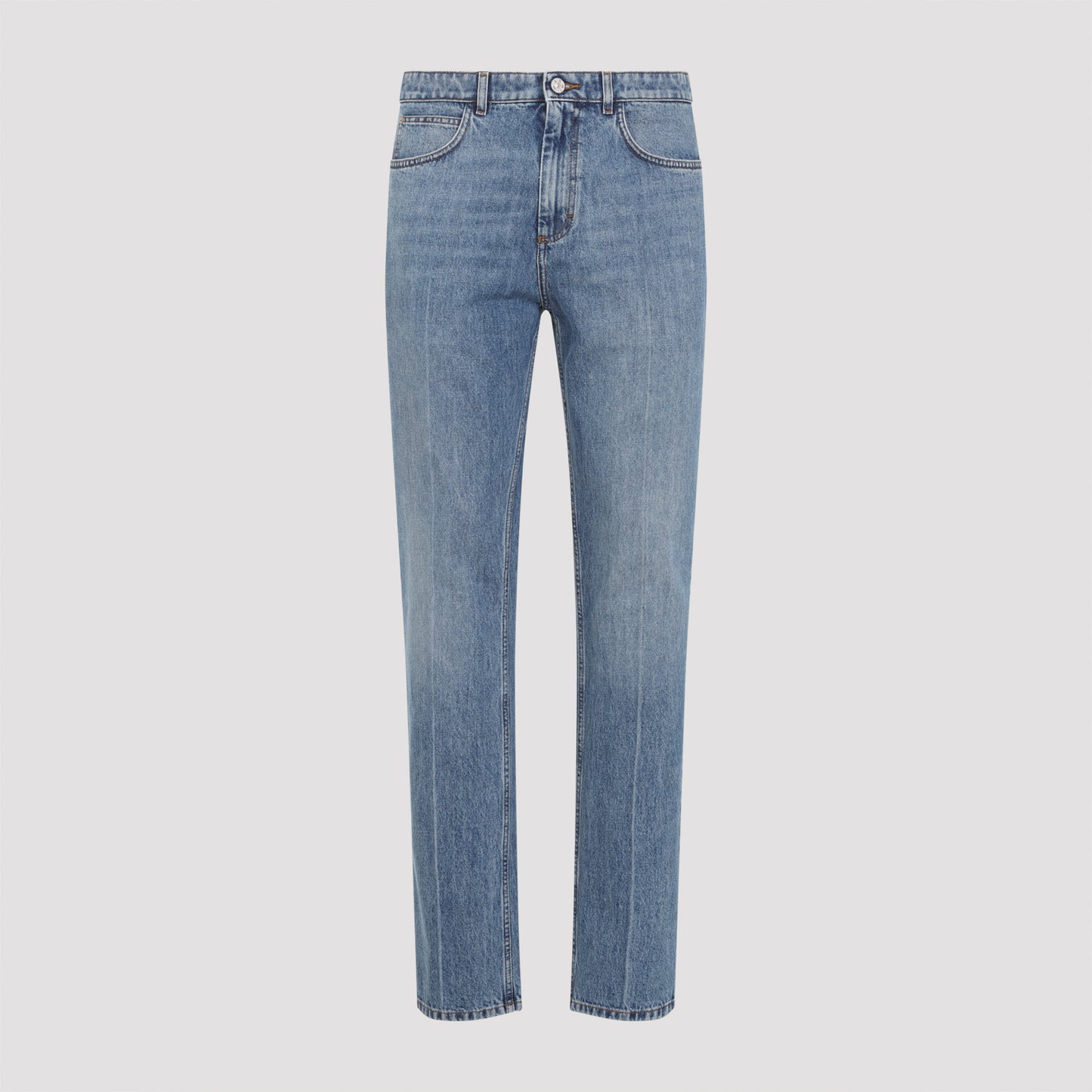washed bull denim 5-pocket jeans-image-3