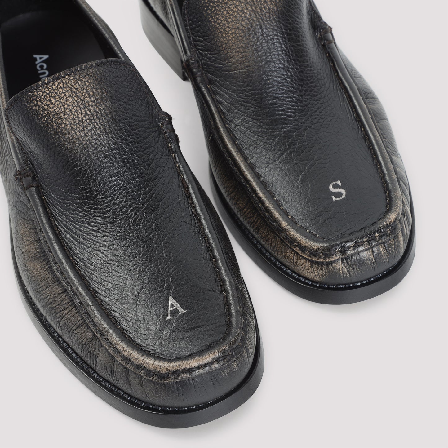 Black Calf Leather Loafers