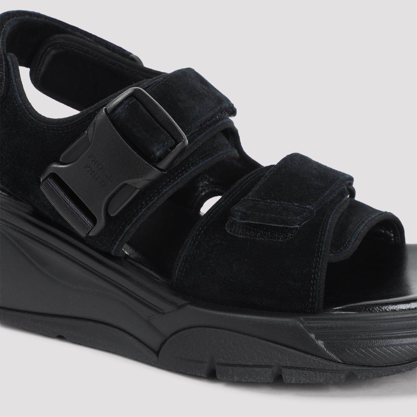 Black Suede Leather Pace Runner Sneakers