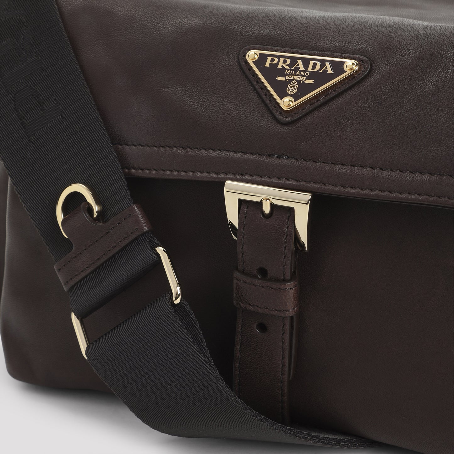 Brown Explore Large Lamb Leather Handbag